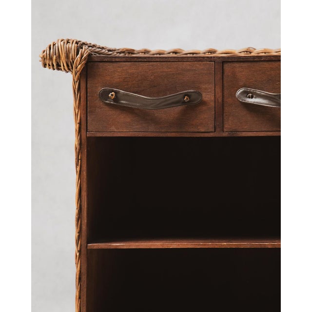 Comptoir Des Voyageurs Vintage Wicker Bar For Sale - Image 12 of 16