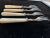Shabby Chic 1990s Mother of Pearl Handle H’or Deutve / Dessert Forks- Set of 4 For Sale - Image 3 of 5