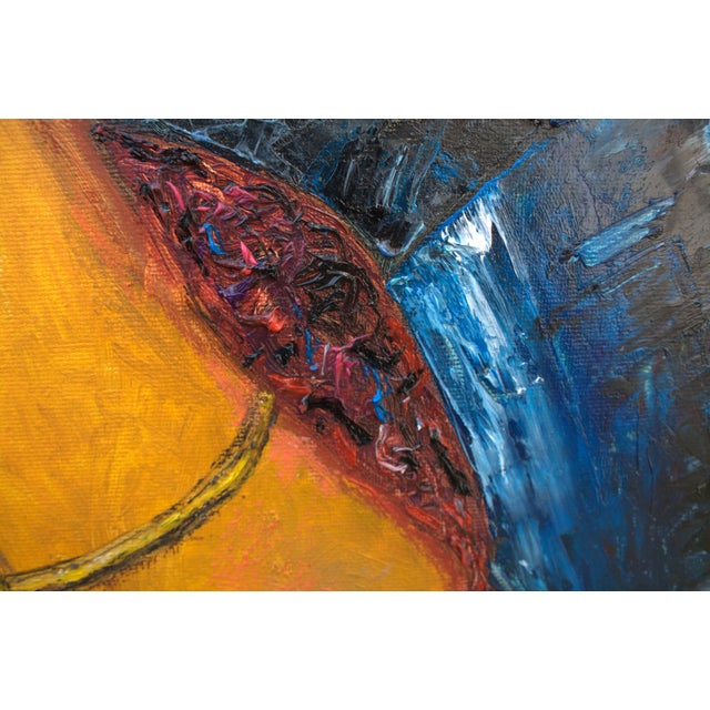 Yellow Natalia Vypritskaia, Together, Oil on Canvas For Sale - Image 8 of 12