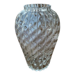 Vintage Vase Optic Swirl For Sale