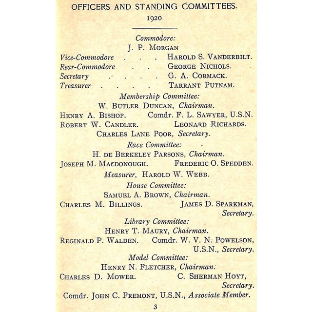 Paper New York Yacht Club 1920 For Sale - Image 7 of 10