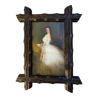 Black Forest Frame With Painting #100 For Sale
