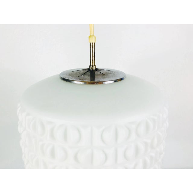 Large White Glass Pendant Lamp from Peill & Putzler, 1970s For Sale - Image 7 of 10
