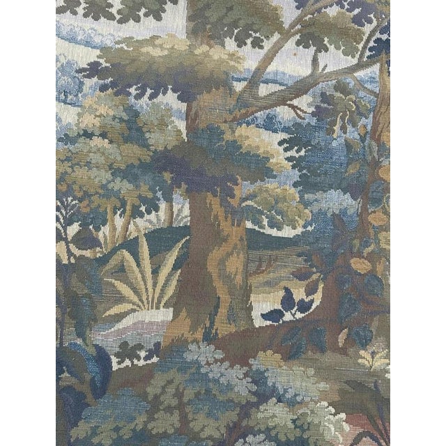 Vintage French Jacquard Tapestry with Verdure Motif in the style of Aubusson, 1960s For Sale - Image 10 of 18