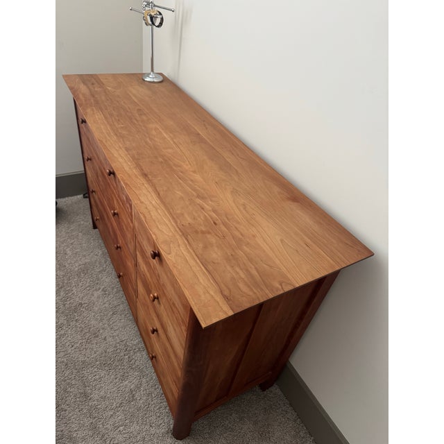 Modern Cherry Burlington 8 Drawer Dresser For Sale - Image 3 of 3