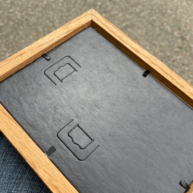 Vintage Solid Oak Double Sided Photo Frame For Sale - Image 4 of 4