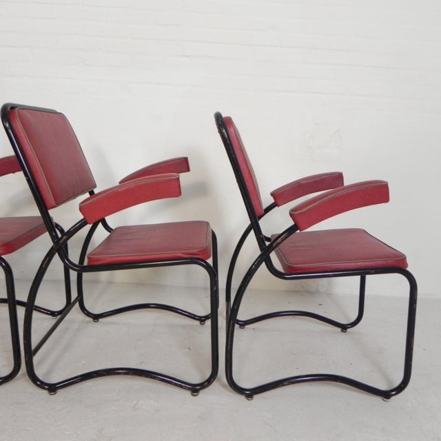 Bauhaus Armchairs and Coffee Table with Tubular Frame, 1950s, Set of 5 For Sale - Image 17 of 18