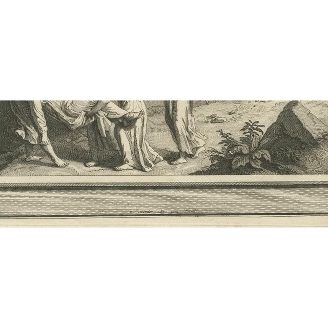 18th Century Pieter Mortier, Moses Charges Joshua and the Death of Moses, 1700, Engraving For Sale - Image 5 of 12