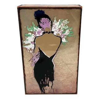 Houston Llew Spiritile Timeless #161 – Coco Chanel Quote – Glass Enamel on Copper Wall Art For Sale