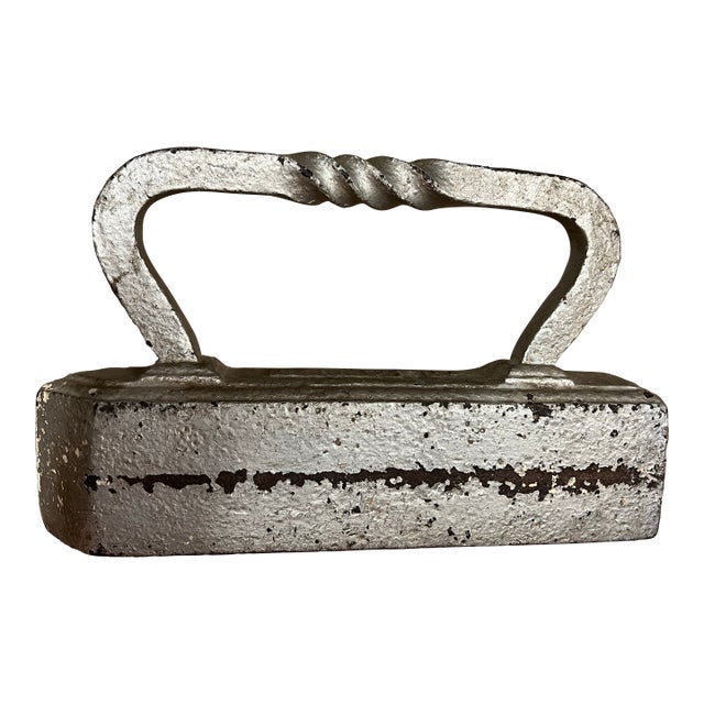 Antique Silver Tailor’s Sad Goose Iron Twisted Handle For Sale