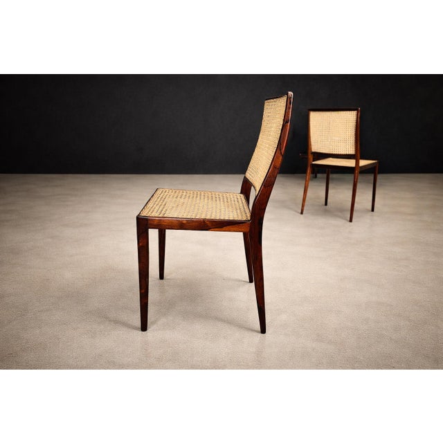 Set of Eight “MT 552” Dining Chairs in Rosewood by Geraldo de Barros for Unilabor, Brazil, 1950s - Lot 622-806A For Sale - Image 9 of 15