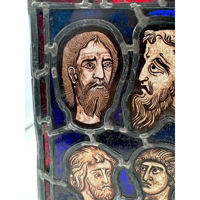 Renaissance Stained Glass Panel, 'Seven Men of Good Reputation' For Sale - Image 9 of 12