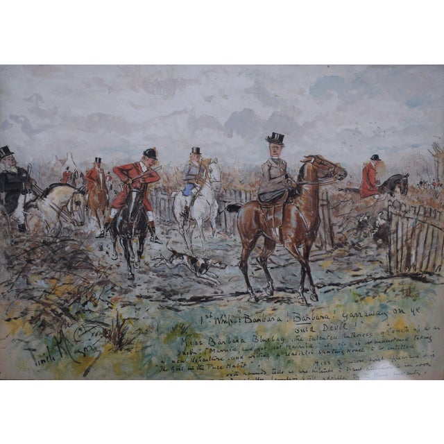 1st Whip: "Barbara! Garraway on Ye Ould Devil!" Fox Hunt Scene Watercolour by George Finch Mason For Sale - Image 4 of 7