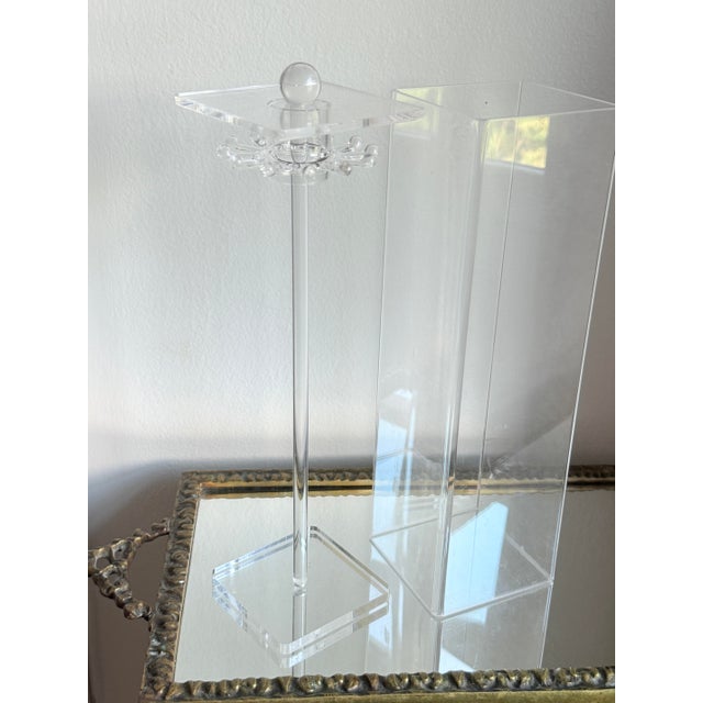 Postmodern Acrylic Jewelry Caddy Necklace Holder For Sale - Image 14 of 17