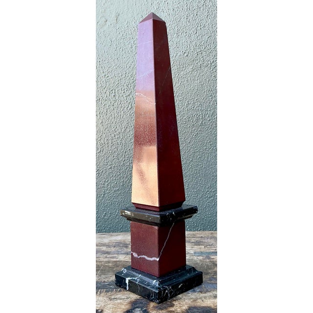 Vintage Neoclassical Stone Obelisk For Sale - Image 9 of 12