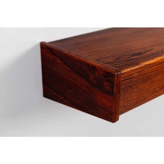 Scandinavian Floating Nightstands in Rosewood, Denmark, 1960, Set of 2 For Sale - Image 11 of 13