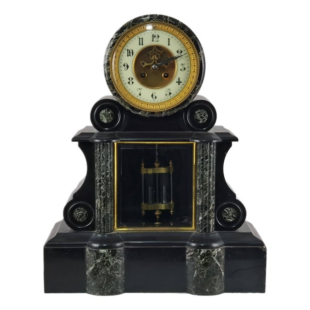 Antique Clock with Mercury Pendulum, 1890 For Sale