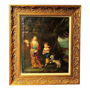 Antique Painting Van Rensselaer Children From Estate of Abigail Adams