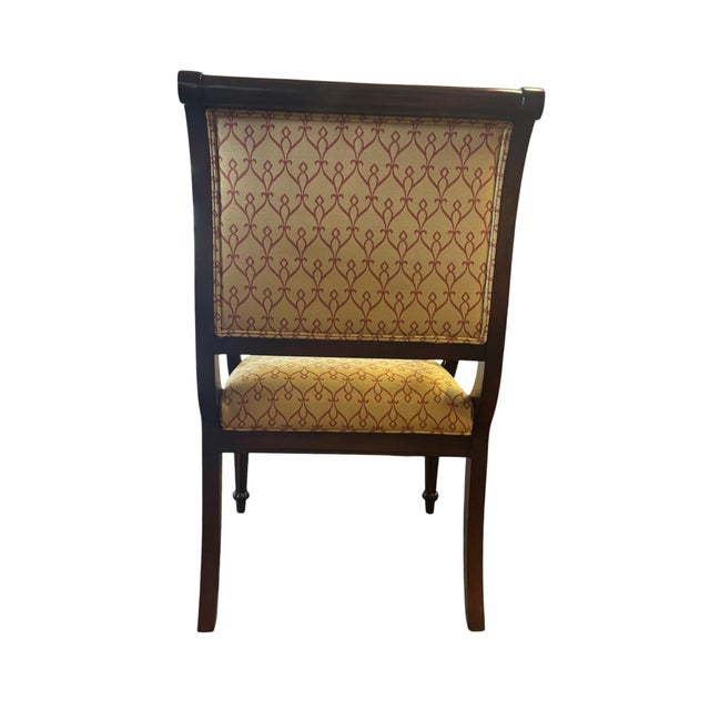 Wood Vintage Neo-Classical Empire Drexel Heritage Arm Chair For Sale - Image 7 of 11