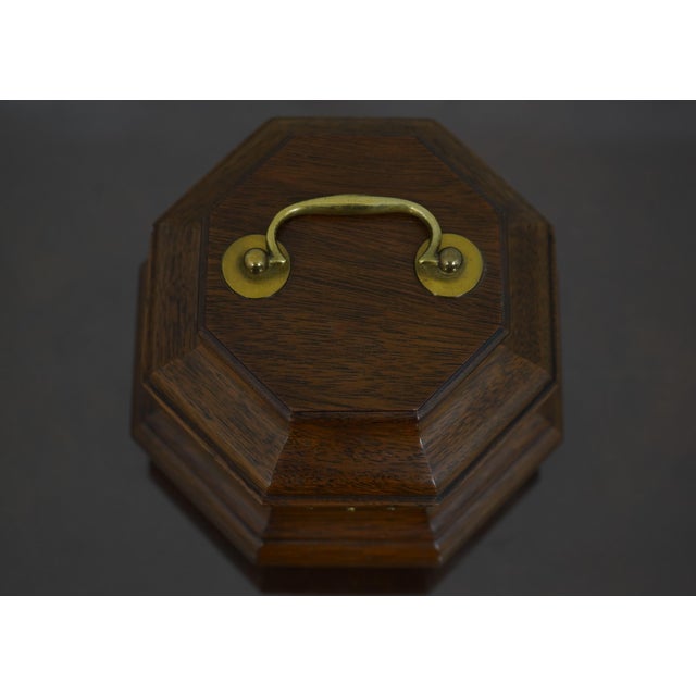 Wood Virginia Metalcrafters Colonial Williamsburg Mahogany Tea Caddy For Sale - Image 7 of 10