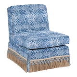 Image of LuRu Home for Casa Cosima Skirted Slipper Chair, Pavillion, Bay For Sale