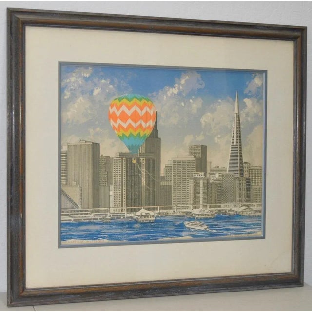 Wood Patrick Kelly "Way To Go' San Francisco" Color Lithograph c.1981 For Sale - Image 7 of 7