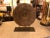 Antique 1800's Grinding Millstone Sculpture Mounted on Custom Black Iron Base For Sale In Miami - Image 6 of 6