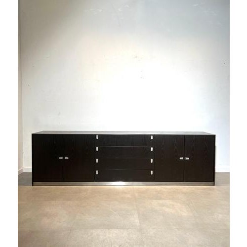 Large Modernist Dark Oak Sideboard For Sale - Image 5 of 5