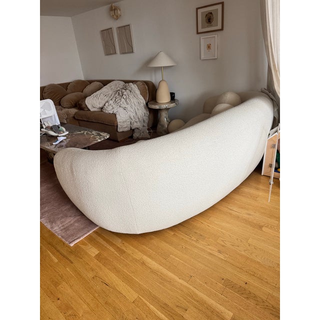 Rh Restoration Hardware Sylvain Curved Sofa in Cream For Sale In New York - Image 6 of 6