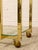 Vintage Hollywood Regency Brass Bar Cart With Glass Shelves For Sale In Los Angeles - Image 6 of 11