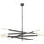 Kelly Wearstler for Visual Comfort Signature Rousseau Grande Ten Light Articulating Chandelier in Bronze with Etched Crystal For Sale