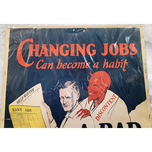 Traditional Original 1928 Large Bill Jones Motivational Poster For Sale - Image 3 of 7
