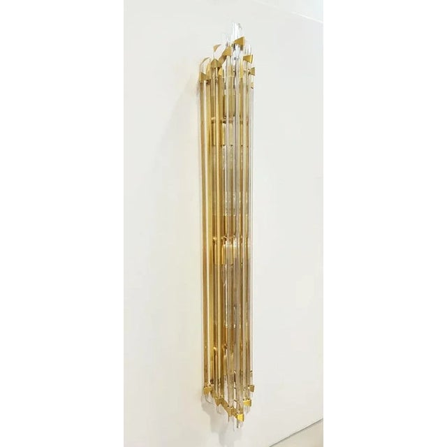 Metal 21st Century Maestoso Murano Triedri Glass Rod Sconce by Fabio LTD For Sale - Image 7 of 10