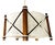 Scandinavian Wood and Linen Lampshade Hanging Lamp, 1960s For Sale