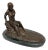 Vintage Bronze Indian Maiden on Marble For Sale
