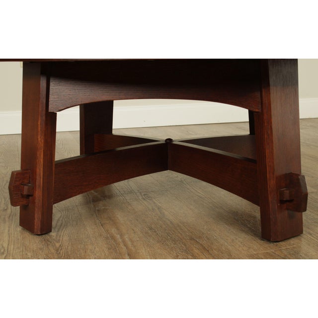 Stickley Mission Collection Oak Round Commemorative Coffee Table Chairish