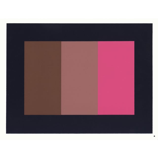 Josef Albers 1963 "Interaction of Color" Folder Xv-2 Left Side Silkscreen Print For Sale