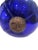 Large Vintage Cobalt Blue Glass Kugel Style Ornament With Brass Cap For Sale - Image 4 of 12