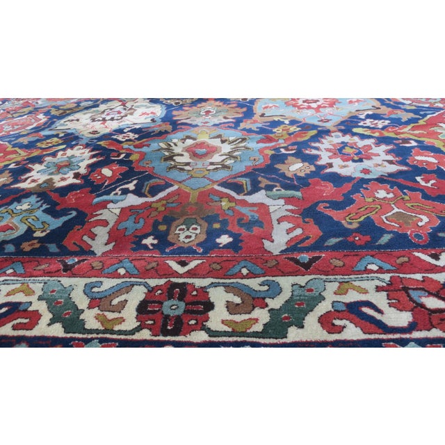Antique Hand-Hooked Rug with Large Palmettes, 1920 For Sale - Image 13 of 18