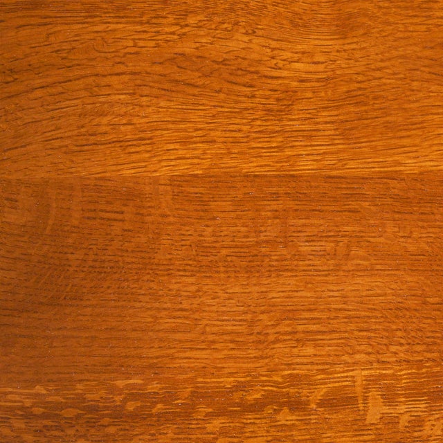 Solid Oak Round Dining Table With 2 Leaves - Michael's Cherry For Sale - Image 4 of 9