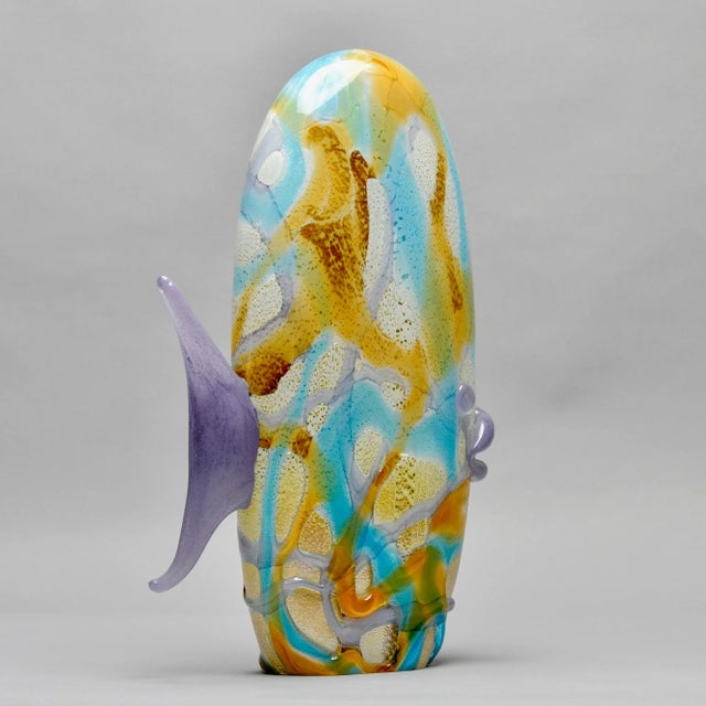Tall Mid Century Multi Color Murano Glass Fish For Sale In Detroit - Image 6 of 13