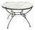 Vintage Spanish Style Wrought Iron W White & Gray Marble Top Coffee Table For Sale