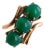 Mid 20th Century Green Onyx Ring, Size 6 For Sale