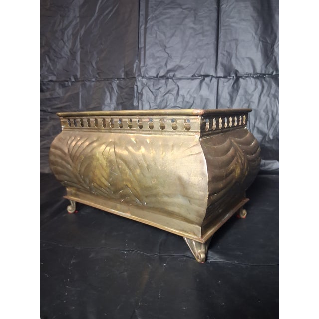 Mid-Century Modern Mid Century Solid Brass Jardiniere / Planter / Cachepot For Sale - Image 3 of 10