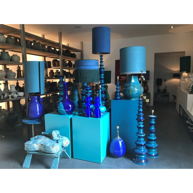 Table Lamps from Holmegaard with New Silk Custom Made Lampshades René Houben, Set of 2 For Sale - Image 12 of 13