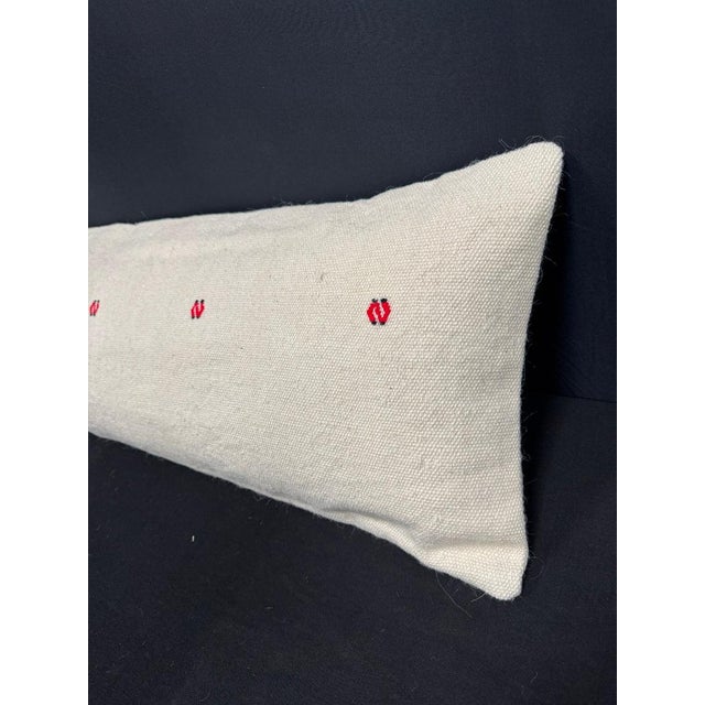 Turkish Hemp Pillow Cushion Natural Beige Brown Cushion Cover 14x45 For Sale - Image 4 of 4