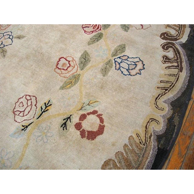 19th Century Antique American Hooked Rug 9' 0" x 12' 0" For Sale - Image 5 of 5