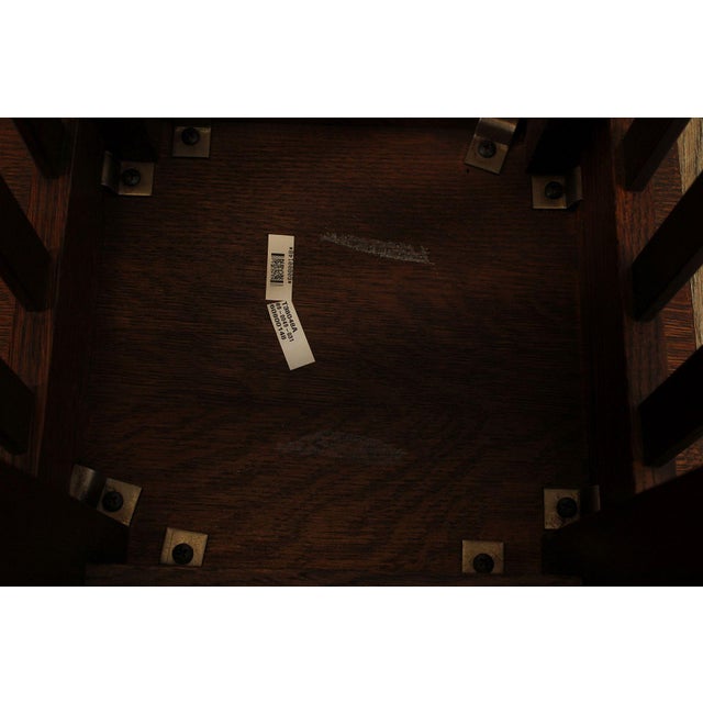 Stickley Mission Collection Oak Roycroft Tabouret Table For Sale - Image 11 of 12