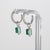 2020s Colombian Emerald Earrings With Earth-Mined Diamond Accents: Solid 14k Gold, Pair For Sale - Image 5 of 7