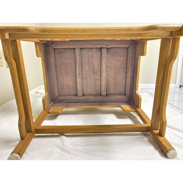 Tan Antique Chinese Elmwood Horseshoe-Back Armchair For Sale - Image 8 of 13